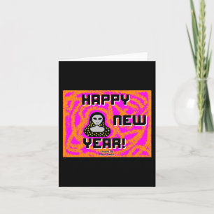 Graue Neujahrskarte wünscht kleine Grußkarte Karte