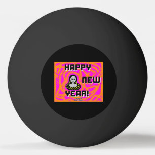 Graue Neujahrswünsche Pong-Ball Tischtennisball