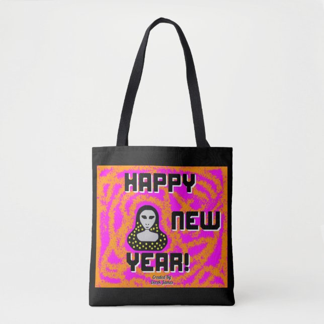 Graue Neujahrswünsche Totentasche (Vorderseite)