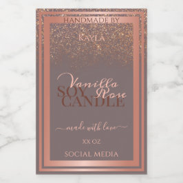 Graue Nobelverpackungsmarken Rose Gold Lebensmitteletikett