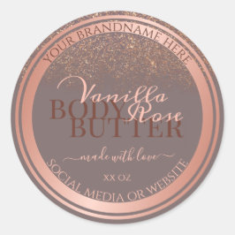Graue Nobelverpackungsmarken Rose Gold Runder Aufkleber