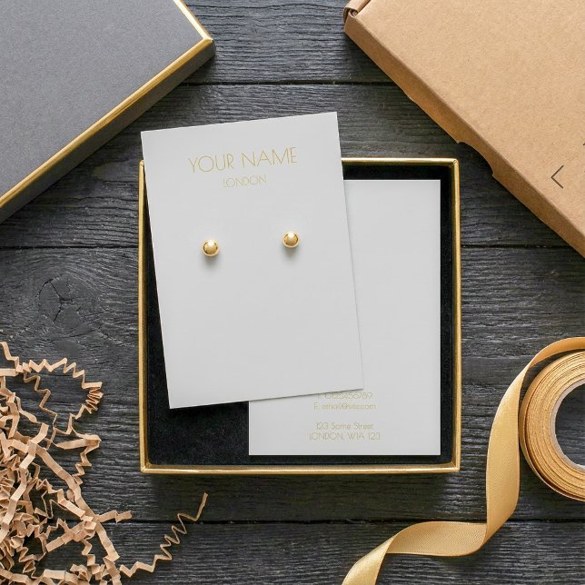 Graue Ohrring-Display-Karte (Grey simple earring display card.)