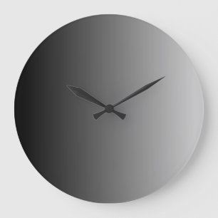 Graue Ombre Große Wanduhr