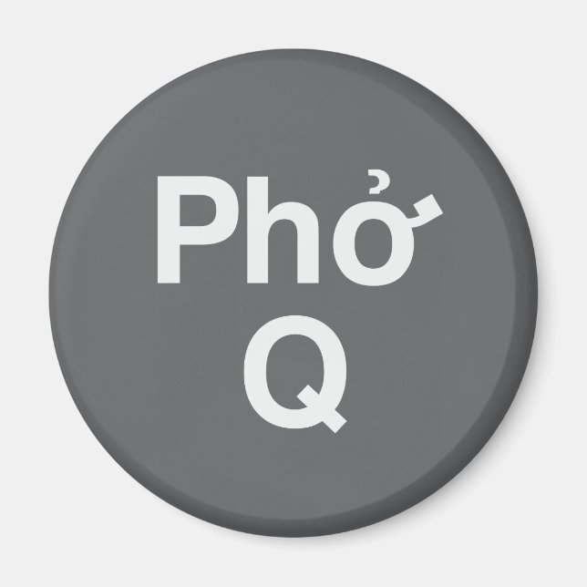 Graue Pho Q Magnet (Vorne)