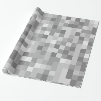 Graue Pixel Geschenkpapier