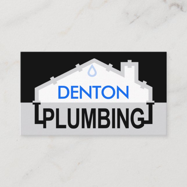 Graue PLUMBING-Rohr-Rahmen Visitenkarte (Vorderseite)