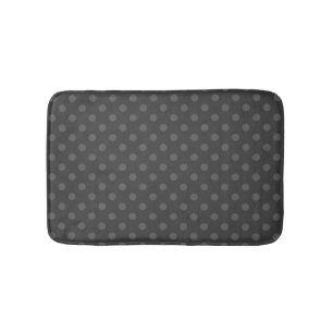 Graue Polka dot , Polka dot , Schwarz-Weiß Badematte