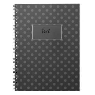 Graue Polka dot , Polka dot , Schwarz-Weiß Notizblock