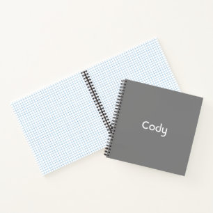 Graue Polka Dots Personalisiert Notizbuch