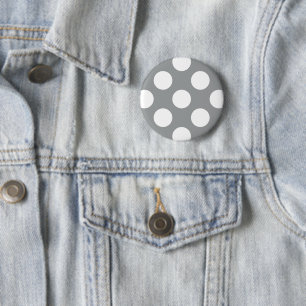 Graue Polka Dots, Polka Dot Pattern, Dots, Dotter Button