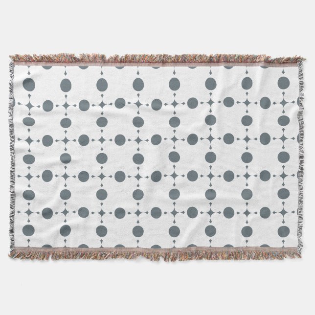 Graue Polka Dots, Polka Dot Pattern, Dots, Dotter Decke (Vorderseite)