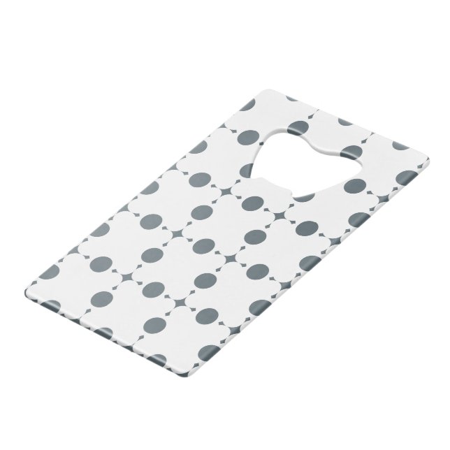 Graue Polka Dots, Polka Dot Pattern, Dots, Dotter Geldbeutel Flaschenöffner (Vorderseite Schrägansicht)