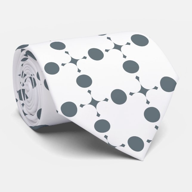 Graue Polka Dots, Polka Dot Pattern, Dots, Dotter Krawatte (Gerollt)