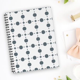 Graue Polka Dots, Polka Dot Pattern, Dots, Dotter Notizblock