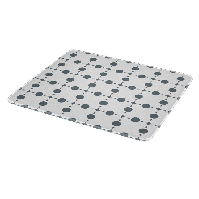 Graue Polka Dots, Polka Dot Pattern, Dots, Dotter Schneidebrett (Ecke)