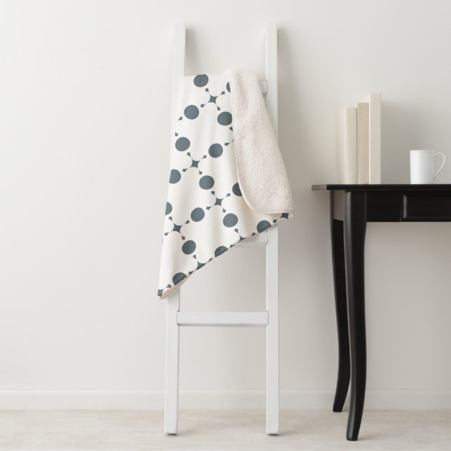 Graue Polka Dots, Polka Dot Pattern, Dots, Dotter Sherpadecke (Beispiel)
