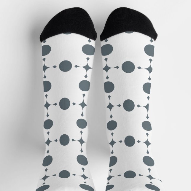 Graue Polka Dots, Polka Dot Pattern, Dots, Dotter Socken (Oben)