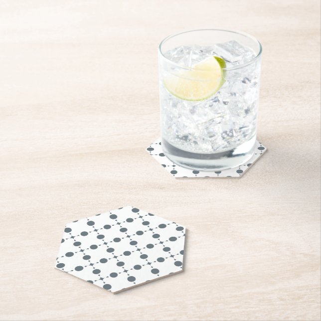 Graue Polka Dots, Polka Dot Pattern, Dots, Dotter Untersetzer (Vor Ort)