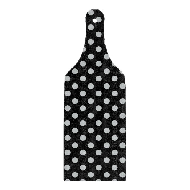 Graue Polka-Punkte ändern Alle Farbklick anpassen Schneidebrett (Vorderseite)