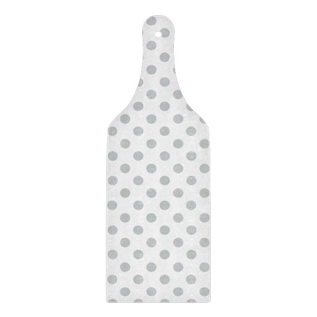 Graue Polka-Punkte ändern Alle Farbklick anpassen Schneidebrett (Vorderseite)
