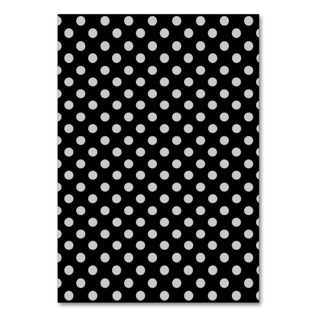 Graue Polka-Punkte ändern Alle Farbklick anpassen Tischnummer (Vorderseite)