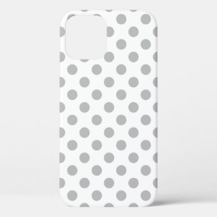 Graue Polka-Punkte auf weiß Case-Mate iPhone Hülle