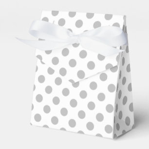 Graue Polka-Punkte auf weiß Geschenkschachtel