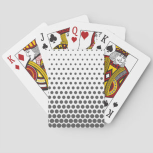 Graue Polka-Punkte Modern Weiß Spielkarten