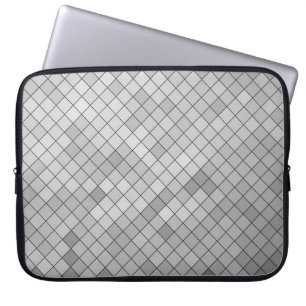 Graue polygonale Illustration, die aus Dreiecken b Laptopschutzhülle