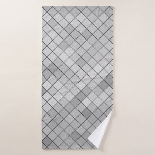 Graue polygonale Illustration, die aus Tria besteh Badehandtuch