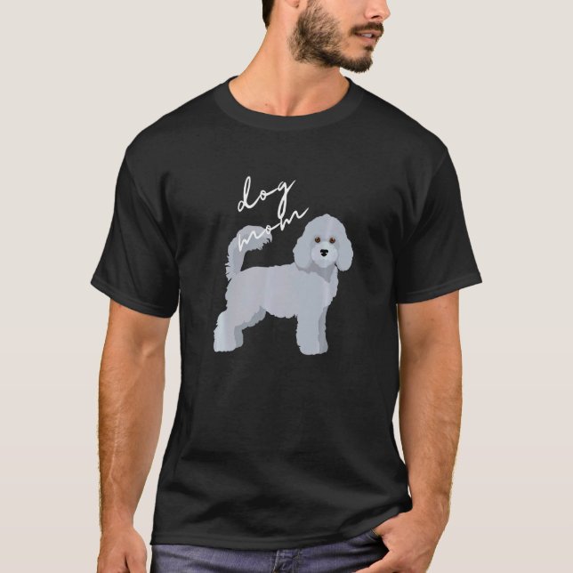Graue Pudel-Hundemutter Frau T-Shirt (Vorderseite)