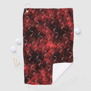 Graue Quadrate im 3D-Stil mit Kohleflecken Golfhandtuch