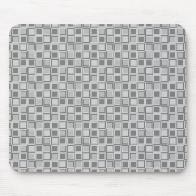 Graue Quadrate im Stil der 70er Jahre Mousepad (Vorne)