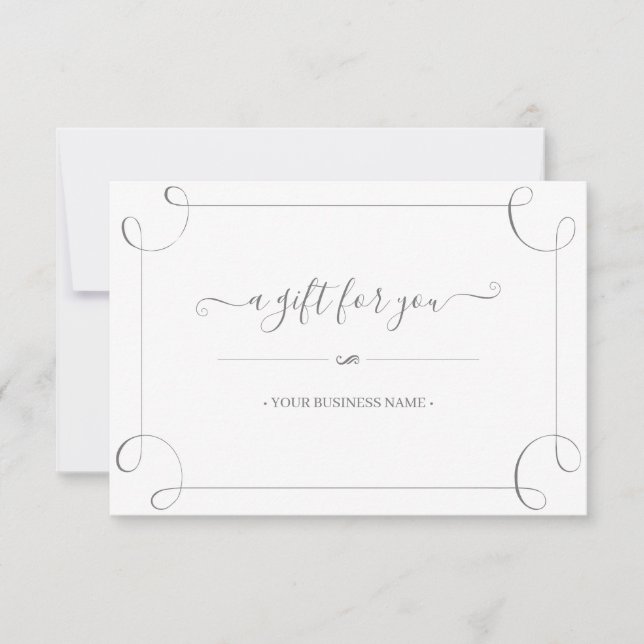 Graue Rahmen - individuelles Geschenkzertifikat (Vorderseite)