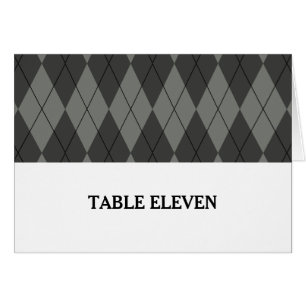 Graue Raute Tischnummer Card