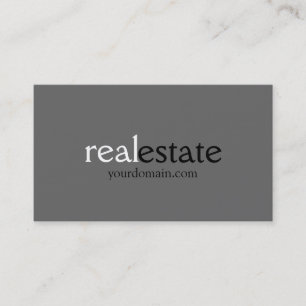 Graue Real Anwesen Agent Business Card Visitenkarte