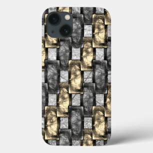 Graue rechteckige, geschnitzte und gefärbte Stücke Case-Mate iPhone Hülle