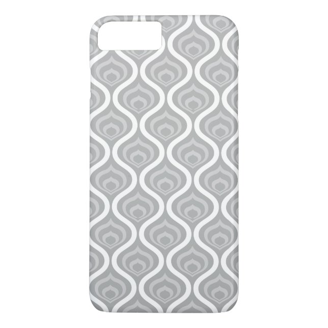 Graue Retro Waves Case-Mate iPhone Hülle (Rückseite)