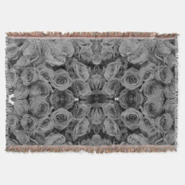 Graue Rose, graues Foto Decke