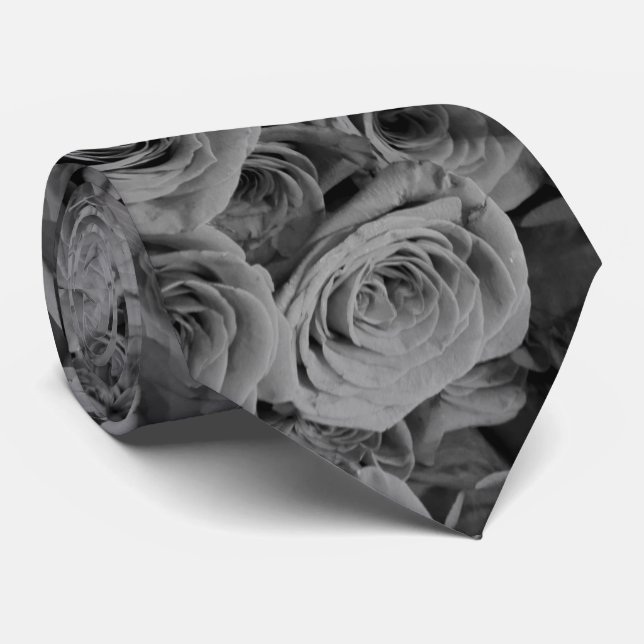 Graue Rose Krawatte (Gerollt)