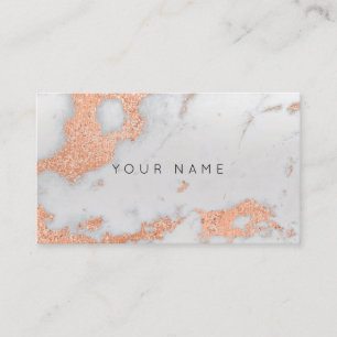 Graue Rose Kupfer Gold Marmor Metallischer Stylist Visitenkarte