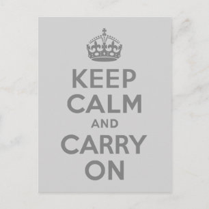 Graue Ruhe bewahren und weiter tragen Postkarte