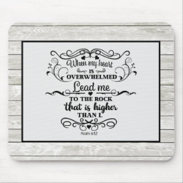 Graue, rustikale Holz Christliche Bibel Verse über Mousepad