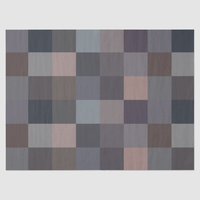 Graue Schachbrettmuster Seidenpapier (Vorderseite)