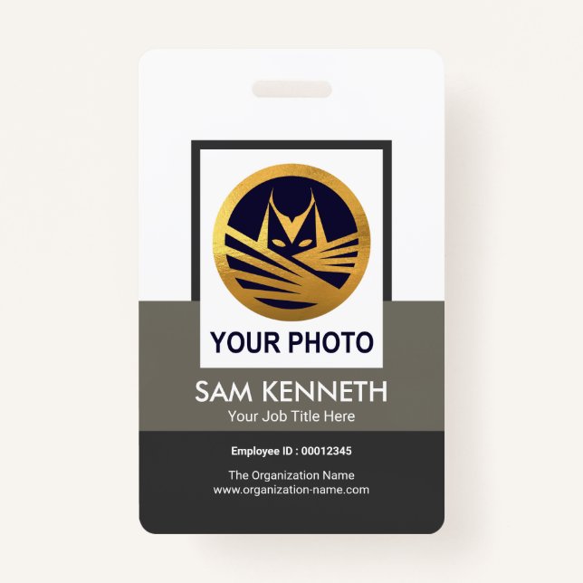 Graue Schattierfelder Spalte Fotovorlagenpersonal Ausweis (Vorderseite)