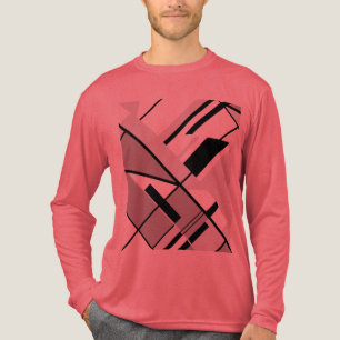 Graue Schattierungen mit schwarz-diagonalem geomet Tri-Blend Shirt