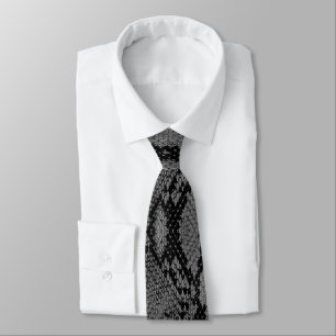 Graue Schlange Haut Print Neck Tie Krawatte