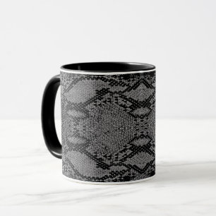 Graue Schlangenhautdruck Tasse