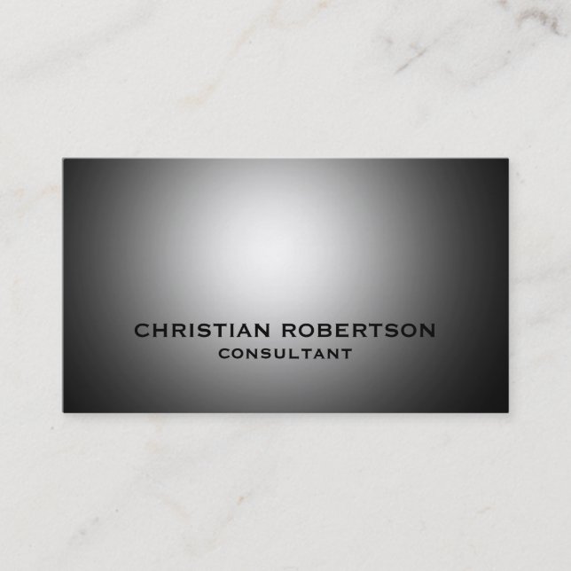 Graue Schlichte, moderne Consultant Business Card Visitenkarte (Vorderseite)