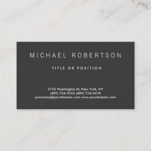 Graue Schlichte moderne Visitenkarte